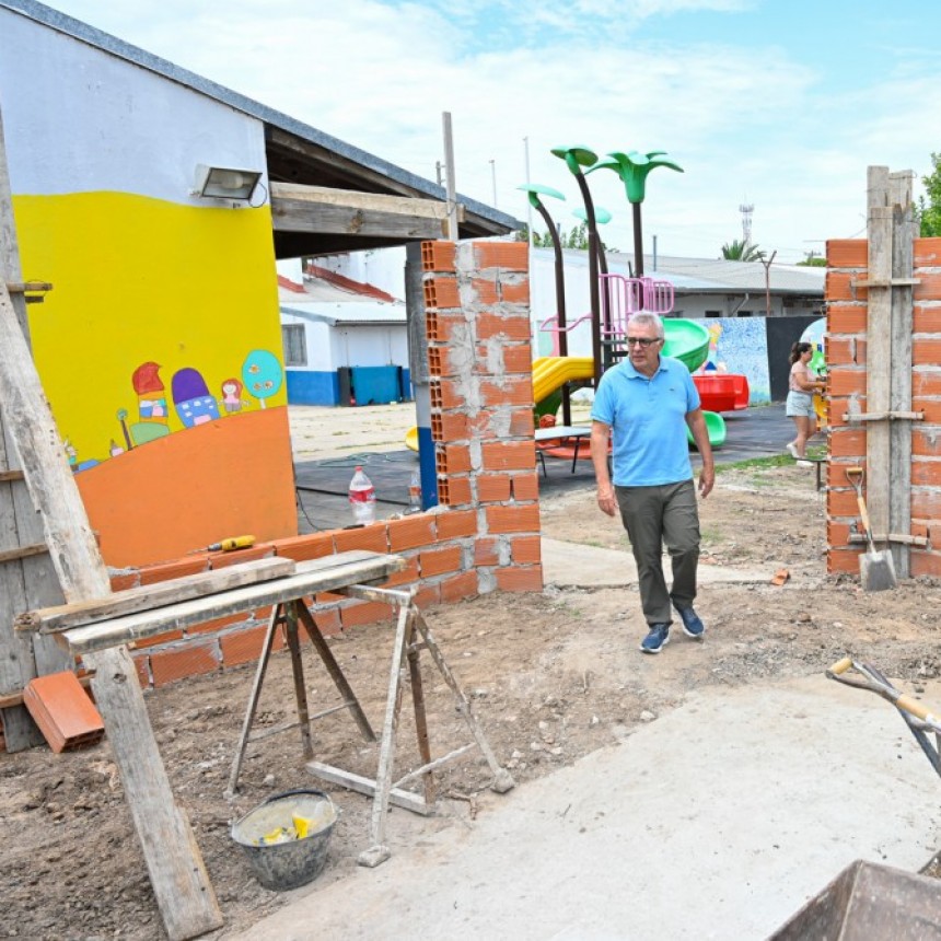 En Don Torcuato, El Intendente Julio Zamora Supervisó La Ampliación Del Jardín De Infantes Nº 933