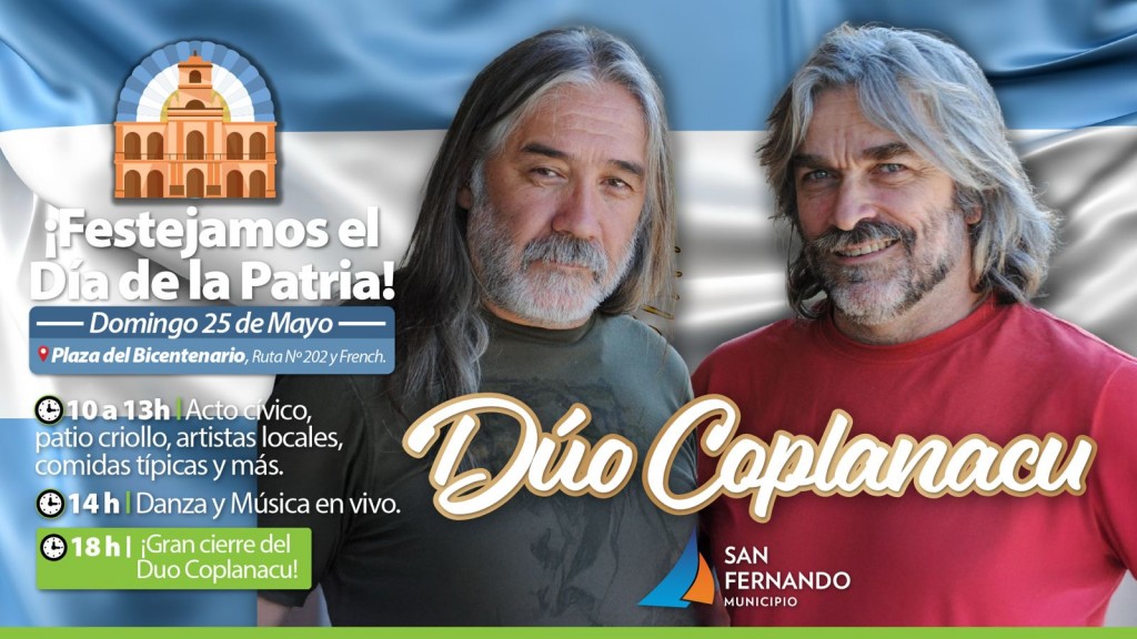En San Fernando El Dúo Coplanacu Actuará En El Festejo Del 25 De Mayo