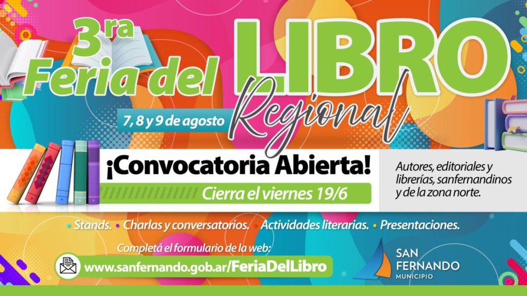 Nueva Convocatoria De Escritores, Librer&iacute;as Y Editoriales Para La 3ra Feria Del Libro De San Fernando