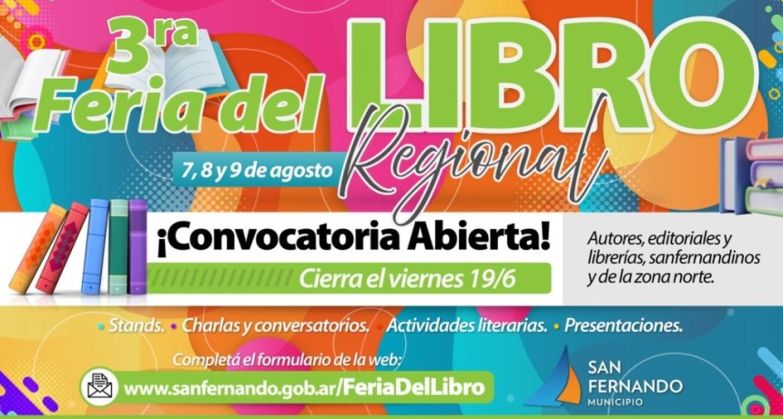Nueva Convocatoria De Escritores, Librer&iacute;as Y Editoriales Para La 3ra Feria Del Libro De San Fernando