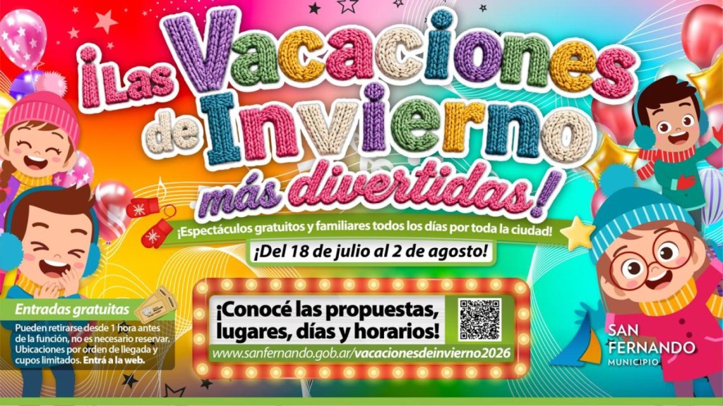 En Vacaciones de Invierno, San Fernando tendr&aacute; espect&aacute;culos gratuitos en gran cantidad