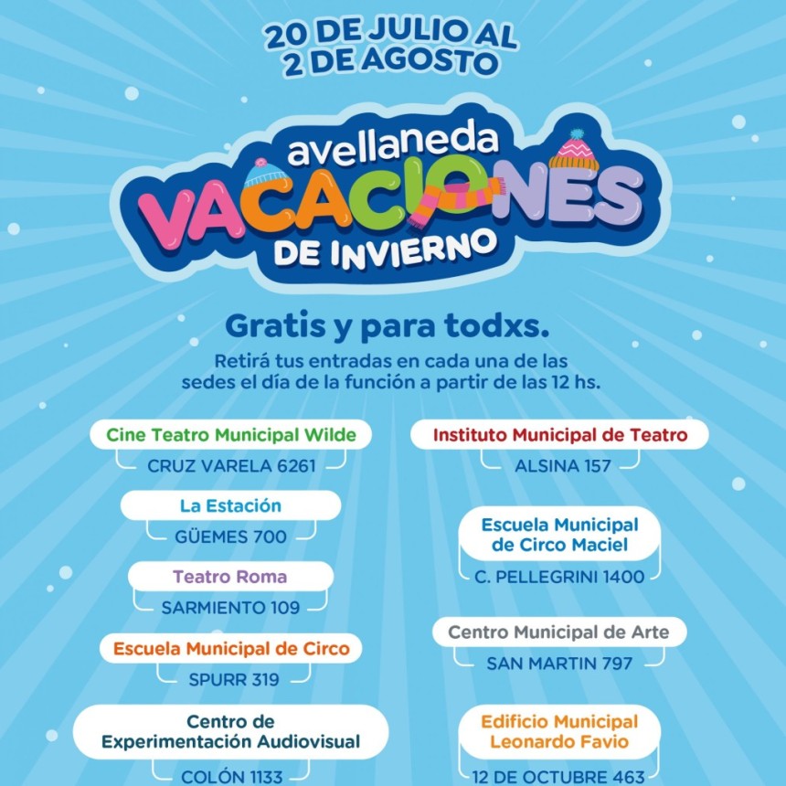 Vacaciones De Invierno 2026: Conoc&eacute; El Cronograma De Espect&aacute;culos Y Actividades