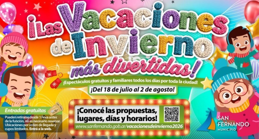 En Vacaciones de Invierno, San Fernando tendr&aacute; espect&aacute;culos gratuitos en gran cantidad