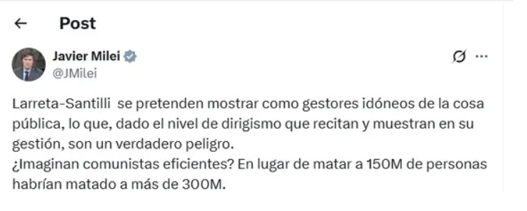 “No Hay Nadie Que No Diga Que Es Un Corrupto”: El Reciente Archivo De Javier Milei Contra Diego Santilli