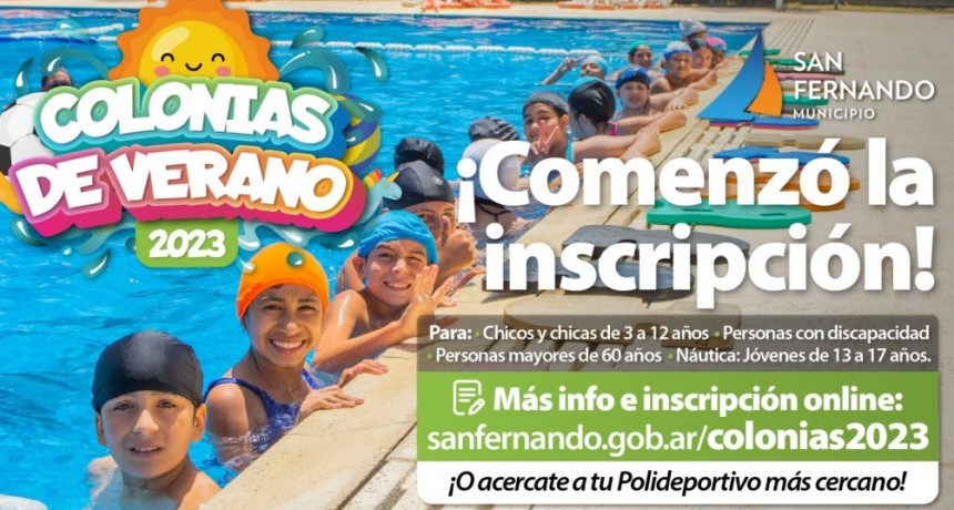 En San Fernando Empezó La Inscripción Para Colonias De Verano 2023, Online Y En Los Polideportivos