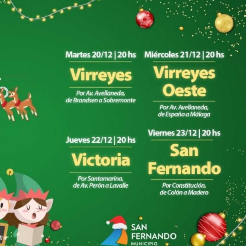 En San Fernando Llegan Los Desfiles De Navidad Y ‘tu Foto Con Papá Noel’