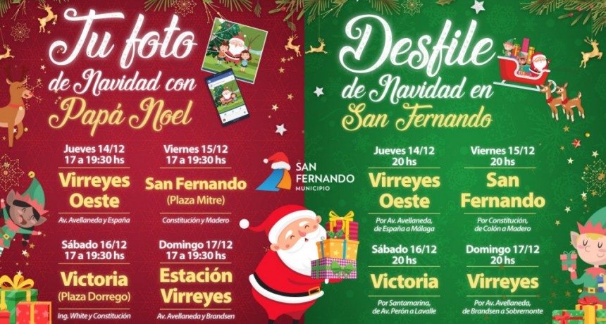 En San Fernando Vuelven Los Desfiles De Navidad Y ‘tu Foto Con Papá Noel’