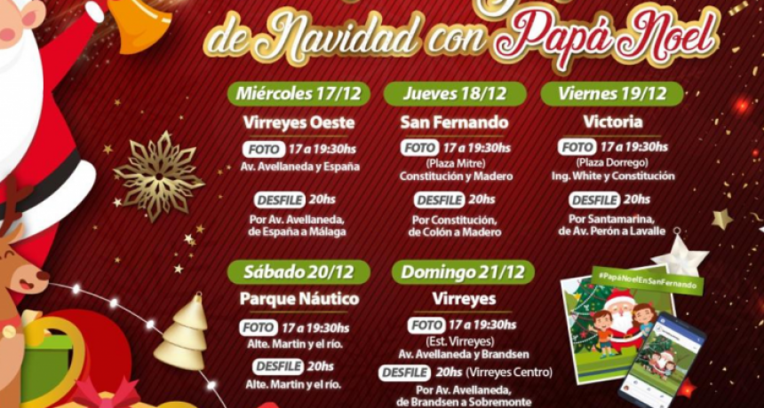 Papá Noel Visita A San Fernando Con Desfiles De Navidad Y Fotos En Familia